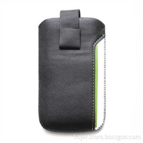 Leather Case with Retractable Pull-tab and Magnetic Button, Suitable for iPhone 4